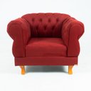 Ver imagem 1 de Poltrona Elisabeth Chesterfield Capitone Suede Vermelha Decorativa / Sala, Tv, Estar, Recepção