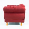 Poltrona Elisabeth Chesterfield Capitone Suede Vermelha Decorativa / Sala, Tv, Estar, Recepção - 3