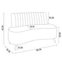 Ver imagem 4 de Sofá 2 Lugares para Sala Living 160cm Pés Palito Tamar K04 Veludo Marrom - Mpozenato