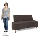 Ver imagem 5 de Sofá 2 Lugares para Sala Living 160cm Pés Palito Tamar K04 Veludo Marrom - Mpozenato