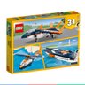 Brinquedo Lego Creator Jato Supersônico 3 em 1 Jato Helicóptero Lancha 215 Peças +7 anos - 7