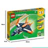 Brinquedo Lego Creator Jato Supersônico 3 em 1 Jato Helicóptero Lancha 215 Peças +7 anos - 9