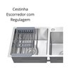 Cuba Dupla Quadrada 78x43 Inox Escovado C/ Acessórios - 3