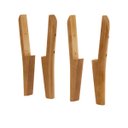 Ver imagem 1 de Kit com 4 Pés Petrus Madeira 31cm Cor Amêndoa