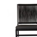 Ver imagem 4 de Kit 6 Cadeira Corda Náutica Preta Assento Corino Preto - Cadeira Royal