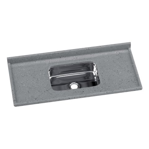 Pia de Cozinha Mármore Sintético 120x55cm com Cuba Aço Inox Multimóveis CR20472 