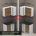 Ver imagem 4 de Cozinha Completa 409001 com Armário e Balcão Branco/rustic