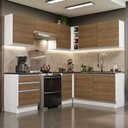 Ver imagem 1 de Cozinha Completa 409001 com Armário e Balcão Branco/rustic