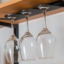 Ver imagem 2 de Suporte Porta 3 Taças de Vinho Preto Parede Armário Pendurad