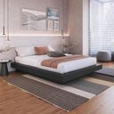 Ver imagem 1 de Cama Queen Flutuante 162cm x 202cm para Quarto de Casal MDP Grafite