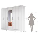 Ver imagem 3 de Guarda Roupa Diplomata 236cm 8 Portas Branco com Espelho Moval