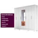 Ver imagem 5 de Guarda Roupa Diplomata 236cm 8 Portas Branco com Espelho Moval