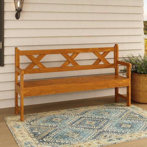 Banco 3 Lugares Madeira maciça Reforçado e de Fácil Montagem