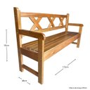 Ver imagem 4 de Banco 3 Lugares Madeira maciça Reforçado e de Fácil Montagem