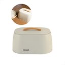 Ver imagem 2 de Porta Pão de Metal com Alça de Bambu Bege 23,5x33,5x18,5cm