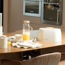 Ver imagem 6 de Porta Pão de Metal com Alça de Bambu Bege 23,5x33,5x18,5cm