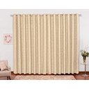 Ver imagem 1 de cortina jacquard semi blackout em tecido palha 4,00x2,50