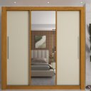 Ver imagem 7 de Guarda-Roupa Casal 3 Portas com 1 Porta Espelho 100% MDF Roma