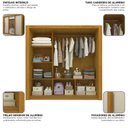 Ver imagem 6 de Guarda-Roupa Casal 3 Portas com 1 Porta Espelho 100% MDF Roma