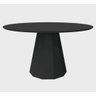 Mesa De Jantar Cone Oitavada Laqueada Preto Tampo Redondo 90 cm Preto - 2