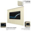 Ver imagem 2 de Painel para TV Ripado Supremo 220 Off White - Gelius
