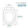Assento Sanitário Icasa Sabatini Azul Mdf Sicmol - 4
