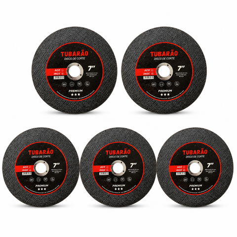 Kit 5X Disco de Corte 7" X 1,90mm (Premium) - Tubarao