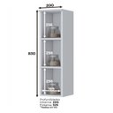 Ver imagem 3 de Armario Aereo com Nicho Mdf 20 Cm Americana C360 Branco Henn