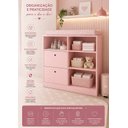 Ver imagem 3 de Cômoda para Bebê com Trocador e Organização Quarto Infantil Rosa
