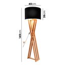 Ver imagem 4 de Luminária de Chão Abajur com Cúpula e Pés de Madeira Star - Preto