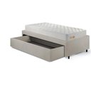Ver mais imagens de Base Box Cama Solteiro Sapateira Courino Linho Areia e Colchão Ecoline D33 Ecoflex 88x188