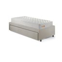 Ver imagem 7 de Base Box Cama Solteiro Sapateira Courino Linho Areia e Colchão Ecoline D33 Ecoflex 88x188
