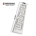 Ver imagem 2 de Ralo Linear 10x50 Inox 304 Quintal Borda Piscina Modelo Oriente com Tela Anti Insetos