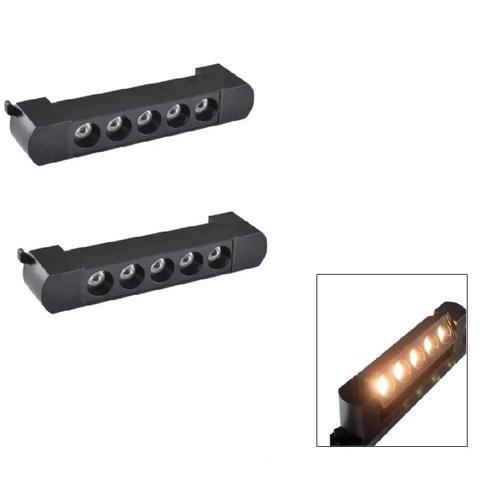 Kit 2 Luminária Led Pontual Linear 10w 3000k para Trilho Preto Bivolt