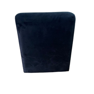 Puff Quadrado Decorativo Veludo Preto Isofá Isofa
