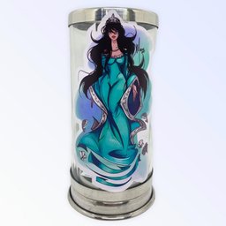 Suporte Vela 7 Dias Iemanjá 18cm Umbanda Vidro-escolha a Cor Cor:iemanjá Umbanda Azul - 1