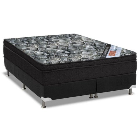 Cama Box Crc King +Colchão Molas Ensacadas ISO Firme Ortobom 193x203