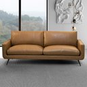 Ver imagem 2 de Sofá 3 Lugares para Sala Living 252cm Merli L08 Couro Camel - Mpozenato