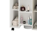 Ver imagem 3 de Gabinete para Banheiro Pequin Bechara 2075554 Banheiro Branco/ripado - Ofertamo