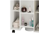Ver imagem 3 de Gabinete para Banheiro Pequin Bechara 2075554 Banheiro Branco/ripado - Ofertamo