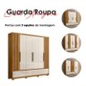 Guarda Roupa Casal Amazonas 6 Portas Freijó Off White- Moval - 5