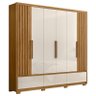 Guarda Roupa Casal Amazonas 6 Portas Freijó Off White- Moval - 1