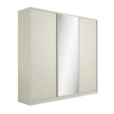Ver imagem 1 de Guarda Roupa Casal 3 Portas de Correr 260cm com Espelho Mdf Cor:luna