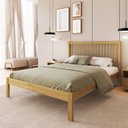 Ver imagem 1 de Cama de Casal Madeira Maciça com Lastro Lucy Marrom/Oak