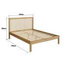 Ver imagem 3 de Cama de Casal Madeira Maciça com Lastro Lucy Marrom/Oak