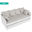 Ver imagem 4 de Bicama Sofá Solteiro Branco Tecnomobili
