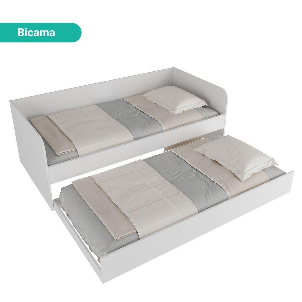 Bicama Sofá Solteiro Cm8032 Tecnomobili Branco - 6