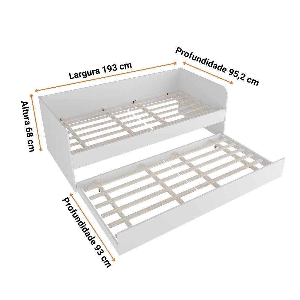 Bicama Sofá Solteiro Cm8032 Tecnomobili Branco - 3