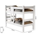 Ver imagem 3 de Beliche Solteiro Reforçada com Colchão que Vira Duas Camas Branco Letícia