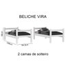 Beliche Solteiro Reforçada com Colchão que Vira Duas Camas Branco Letícia - 5
